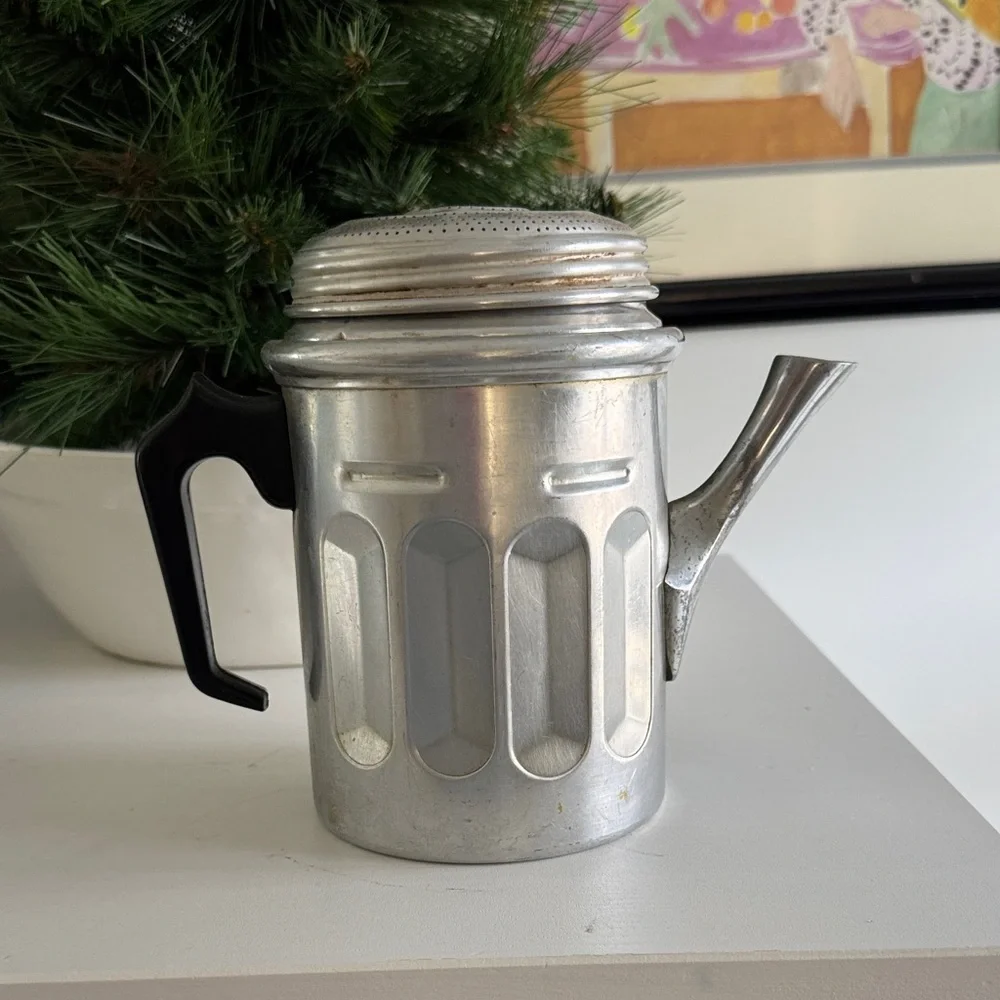 Vintage Italian Aluminum Coffee Pot 3 Pieces Eterna Aluminio Puro